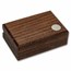 2.5 oz Silver Gaming Dice w/ Wooden Box