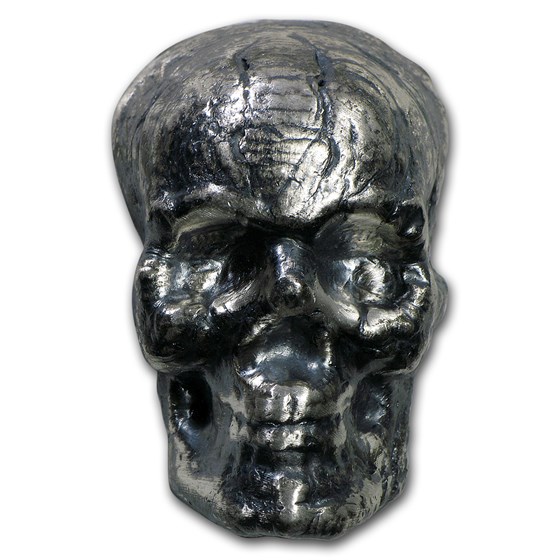 2.5 oz Silver - MK Barz & Bullion (3D Skull) 2.5 oz Silver - MK Barz & Bullion (3D Skull)