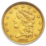 $2.50 Gold Classic Head Half Eagle AU-50 NGC/PCGS