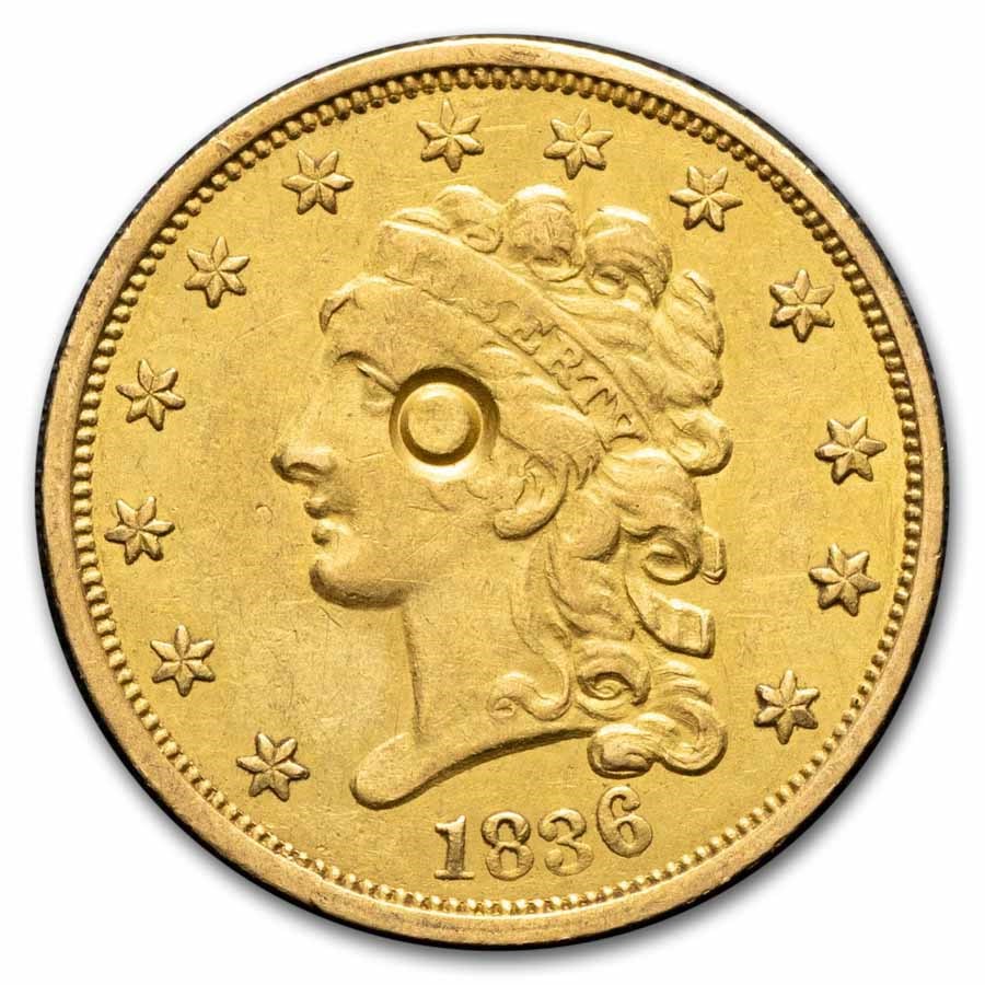 $2.50 Gold Classic Head Half Eagle (Damaged)