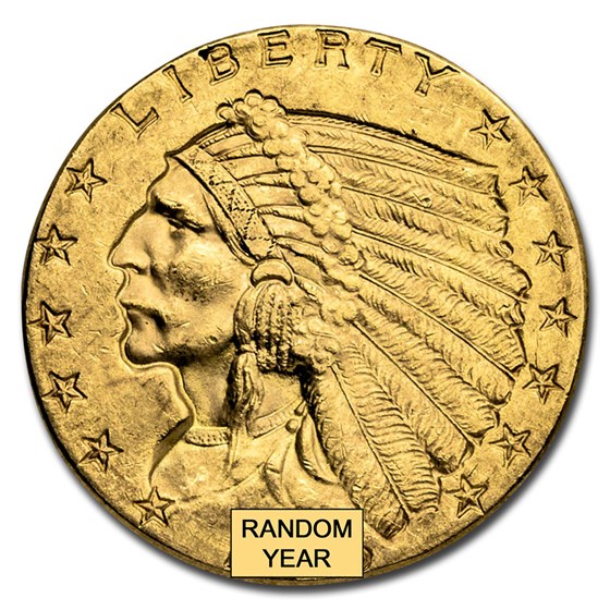 $2.50 Indian Gold Quarter Eagle BU (Random Year)