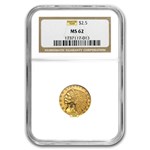 $2.50 Indian Gold Quarter Eagle MS-62 NGC