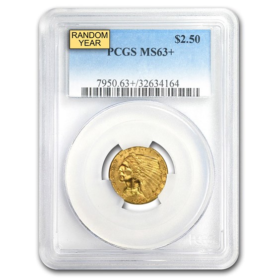 $2.50 Indian Gold Quarter Eagle MS-63+ NGC/PCGS $2.50 Indian Gold Quarter Eagle MS-63+ NGC/PCGS
