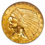 $2.50 Indian Gold Quarter Eagle MS-63 NGC