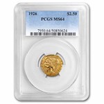 $2.50 Indian Gold Quarter Eagle MS-64 PCGS