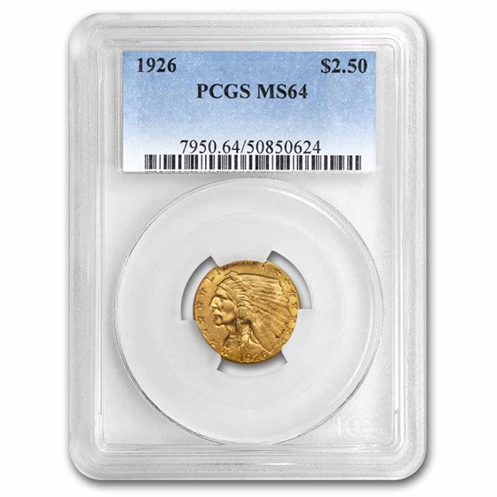 $2.50 Indian Gold Quarter Eagle MS-64 PCGS $2.50 Indian Gold Quarter Eagle MS-64 PCGS