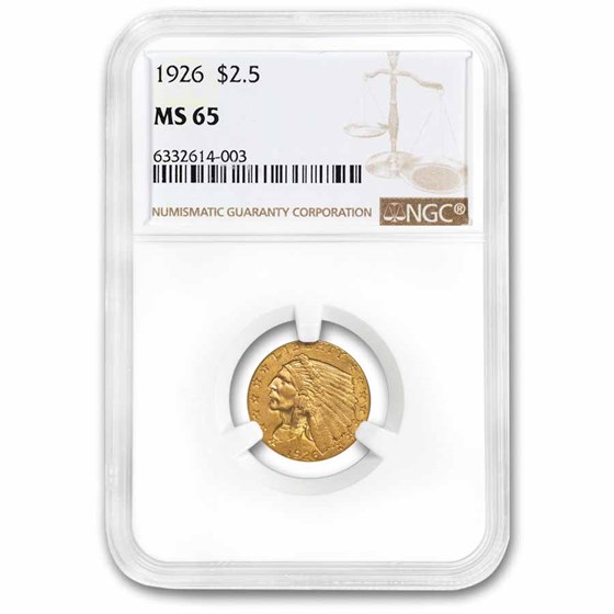 $2.50 Indian Gold Quarter Eagle MS-65 NGC $2.50 Indian Gold Quarter Eagle MS-65 NGC