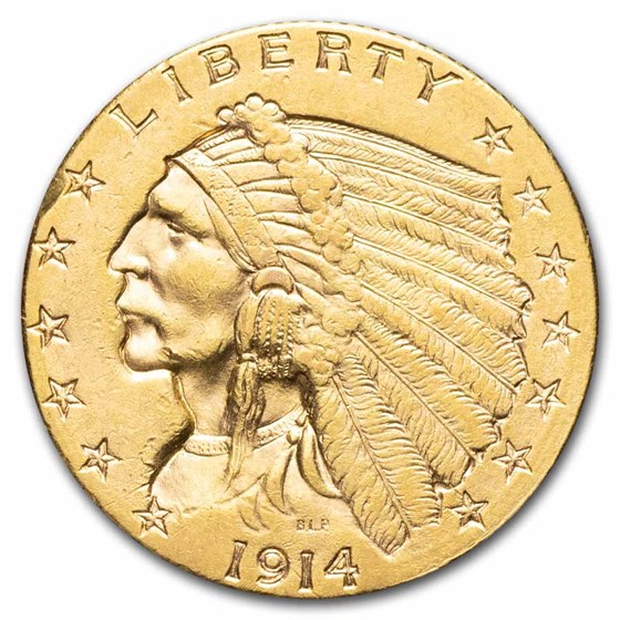 $2.50 Indian Gold Quarter Eagle VF (Random Year)