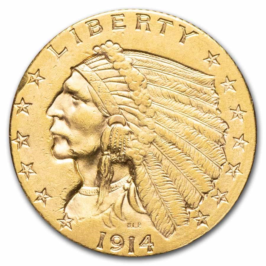 $2.50 Indian Gold Quarter Eagle VF (Random Year)