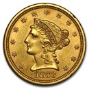 $2.50 Liberty Gold Quarter Eagle BU (Random Year)