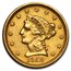 $2.50 Liberty Gold Quarter Eagle (Damaged)
