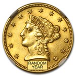 $2.50 Liberty Gold Quarter Eagle MS-62 NGC/PCGS