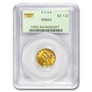 $2.50 Liberty Gold Quarter Eagle MS-64 NGC/PCGS
