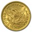 $2.50 Liberty Gold Quarter Eagle MS-65 NGC/PCGS (CAC)