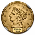 $2.50 Liberty Gold Quarter Eagle MS-65 NGC/PCGS