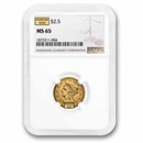 $2.50 Liberty Gold Quarter Eagle MS-65 NGC/PCGS