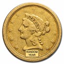 $2.50 Liberty Gold Quarter Eagle "O" Mint (Cleaned)