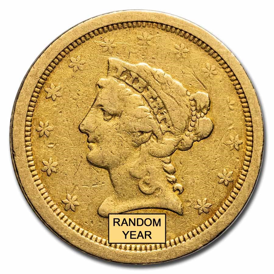 $2.50 Liberty Gold Quarter Eagle "O" Mint (Cleaned)