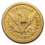$2.50 Liberty Gold Quarter Eagle "O" Mint (Cleaned)