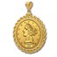 $2.50 Liberty Gold Quarter Eagle Pendant (Rope-ScrewTop Bezel)