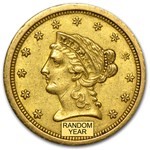 $2.50 Liberty Gold Quarter Eagle XF (Random Year)