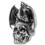 2.9 oz Silver Hand Poured Statue - Dragon on Skull V2