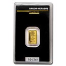 2 gram Gold Bar - Argor-Heraeus KineBar Design (In Assay)