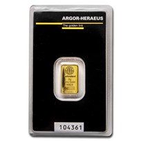 2 gram Gold Bar - Argor-Heraeus KineBar Design (In Assay)