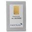 2 gram Gold Bar - Credit Suisse Statue of Liberty (Classic Assay)