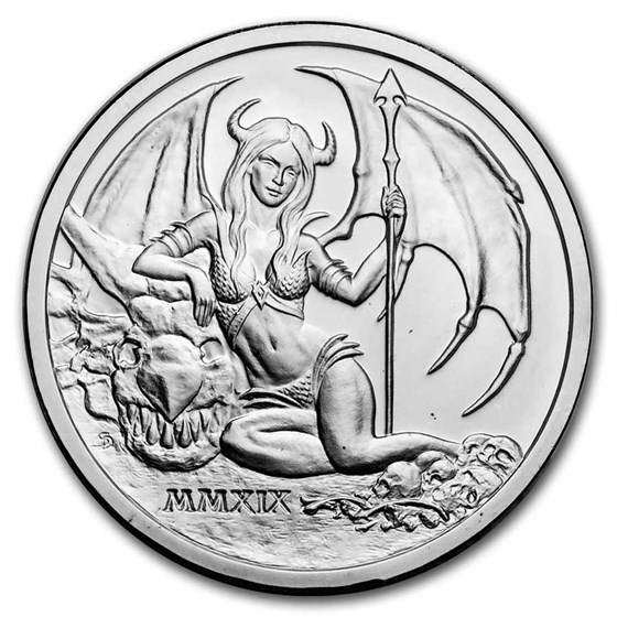 2 oz Ag Round - Temptation of the Succubus Random (Off-Quality) 2 oz Ag Round - Temptation of the Succubus Random (Off-Quality)