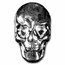 2 oz Cast-Poured Silver - Glossy Love Skull (Bunker Bullion)