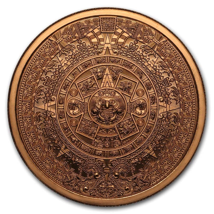Buy 2 oz Copper Round - Aztec Calendar | APMEX
