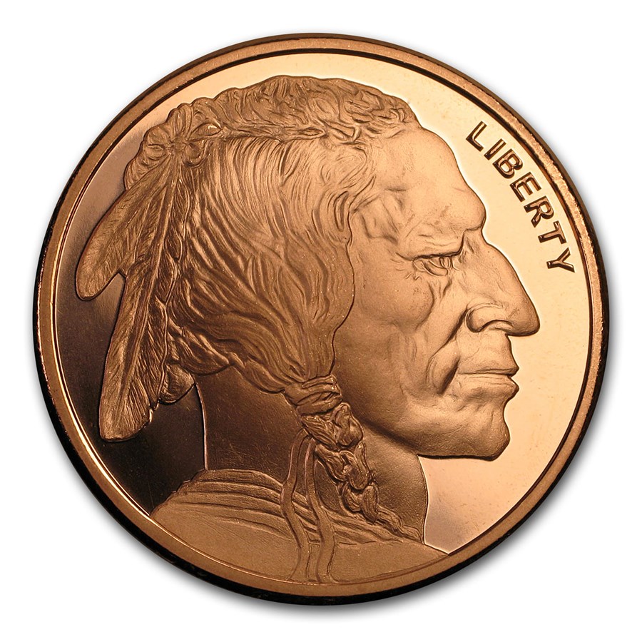 Buy 2 oz Copper Round Buffalo APMEX