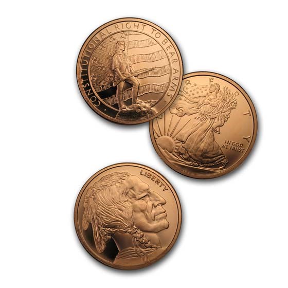 2 oz Copper Round - Random Design 2 oz Copper Round - Random Design