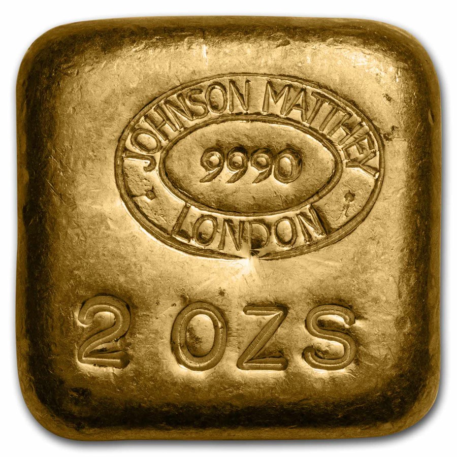 2 oz Gold Bar - Johnson Matthey (London, Poured)