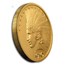 2 oz Gold High Relief Round - $10 Indian