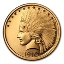 2 oz Gold High Relief Round - $10 Indian