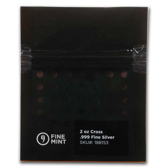 Buy 2 oz Hand Poured Silver - 9Fine Mint (Cross) | APMEX