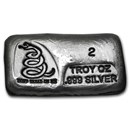 2 oz Hand Poured Silver Bar - Don't Tread On Me