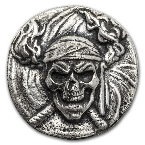 2 oz Hand Poured Silver Round - Limited Edition: Buccaneer 2 oz Hand Poured Silver Round - Limited Edition: Buccaneer