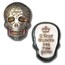 2 oz Hand Poured Silver Skull - Day of the Dead: All Seeing Eye