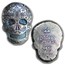 2 oz Hand Poured Silver Skull - Day of the Dead: Cross