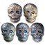 2 oz Hand Poured Silver Skull - Day of the Dead: Cross