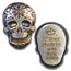 2 oz Hand Poured Silver Skull - Day of the Dead: Marigold
