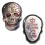2 oz Hand Poured Silver Skull - Day of the Dead: Spiderweb
