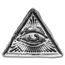 2 oz Hand Poured Silver Triangle - All Seeing Eye