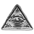2 oz Hand Poured Silver Triangle - All Seeing Eye