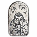 2 oz Hand Poured Silver - Vampire Tombstone (w/Bag)