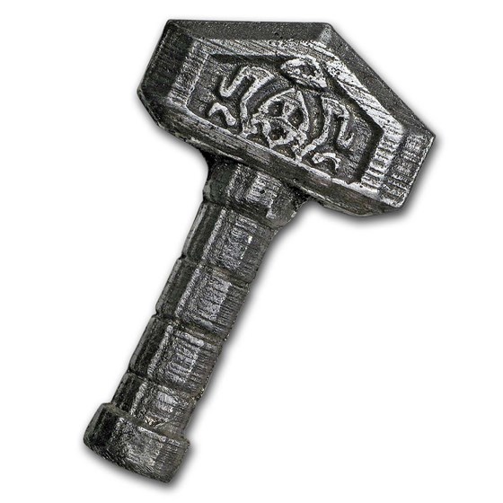2 oz Hand Poured Silver - Viking Hammer 2 oz Hand Poured Silver - Viking Hammer