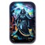 2 oz Premium Cast Antique Silver Bar - Grim Reaper
